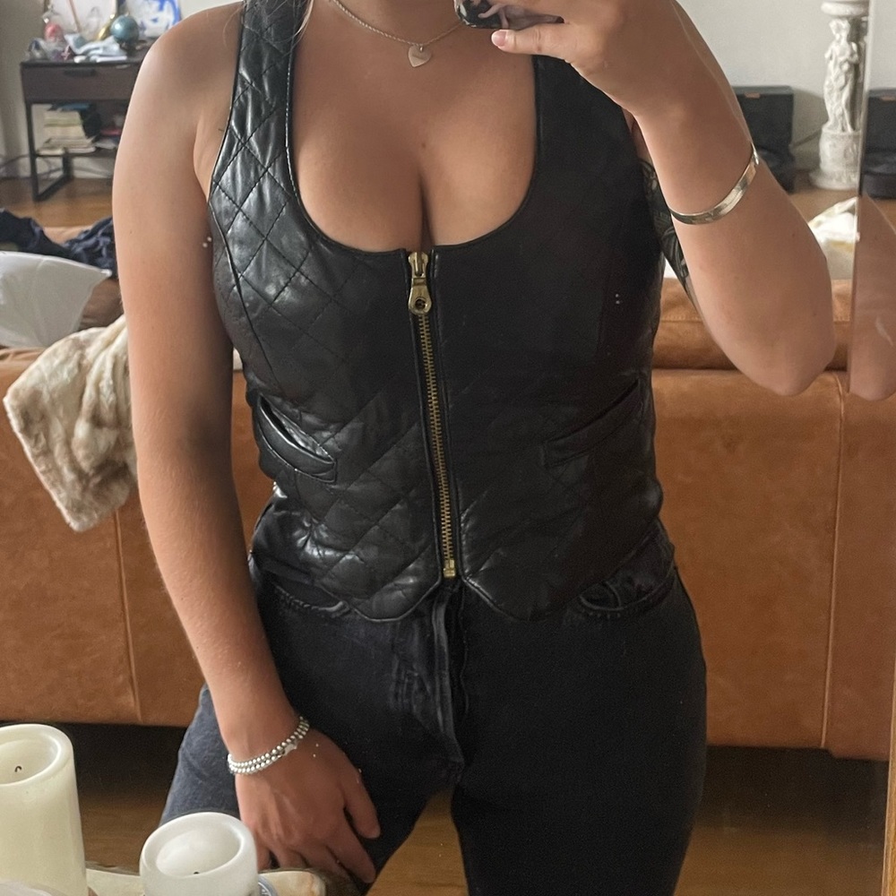 Andrew Marc Vintage Genuine Leather Vest